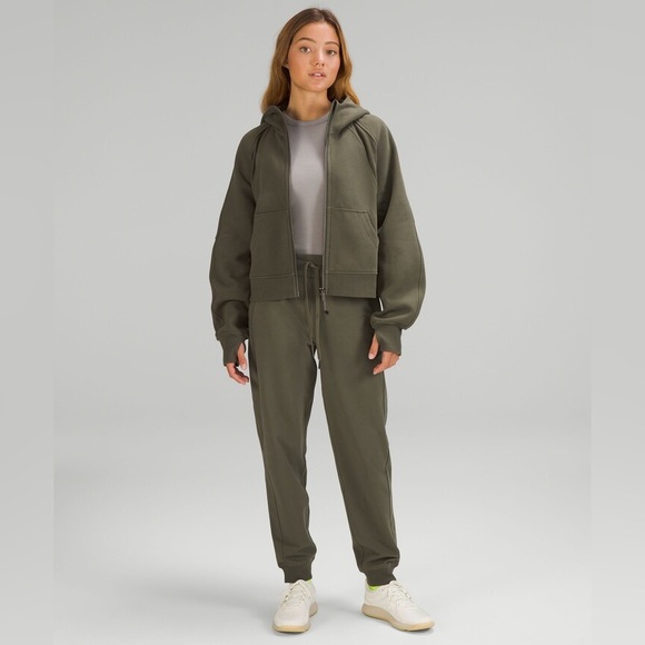 Lululemon Scuba Oversized Full-Zip Casual Hoodie Green Sz M/L - Picture 3 of 13